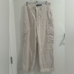 Hollister high waist baggy Striped Cargo Pants